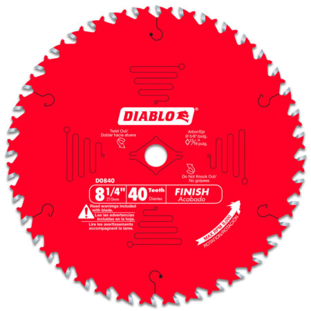 Diablo 8-1/4" x 40 Tooth Finishing Saw Blade