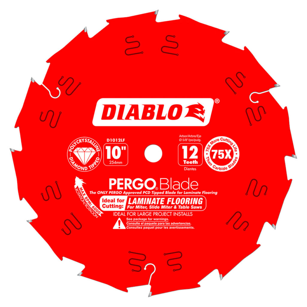10" Laminate Diamond Carbide Pergo Blade