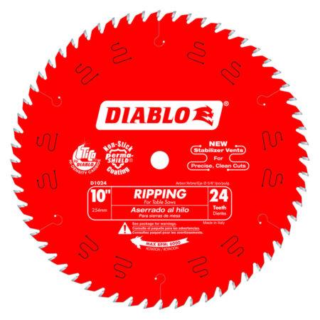 Diablo 10" x 24 Tooth Ripping Saw Blade