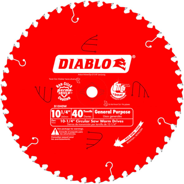 Diablo 10-1/4" x 40 Tooth General Purpose Beam Saw Blade