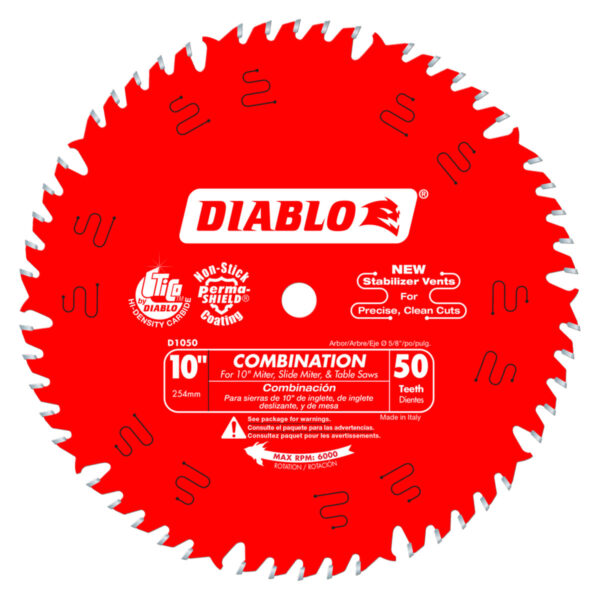 Diablo 10" x 50 Tooth Combination Saw Blade