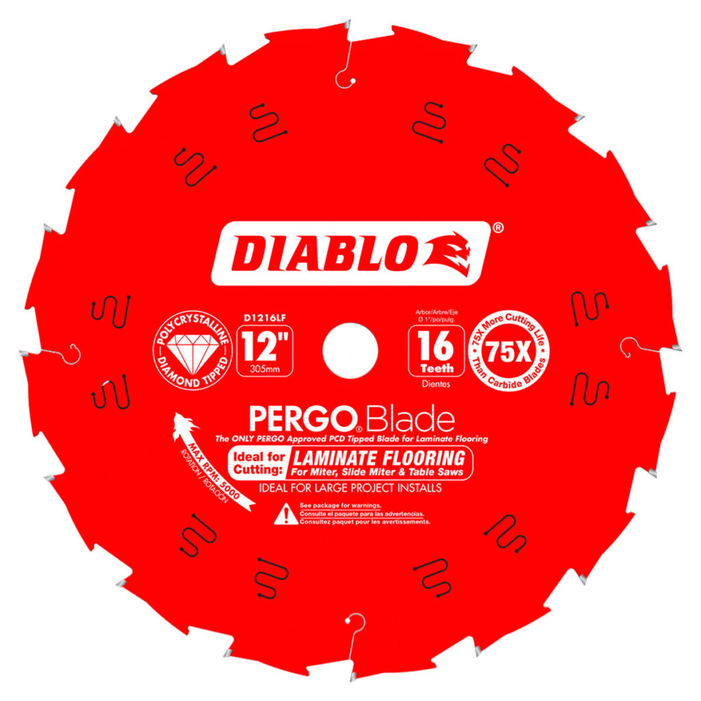 12" Laminate Diamond Carbide Pergo Blade