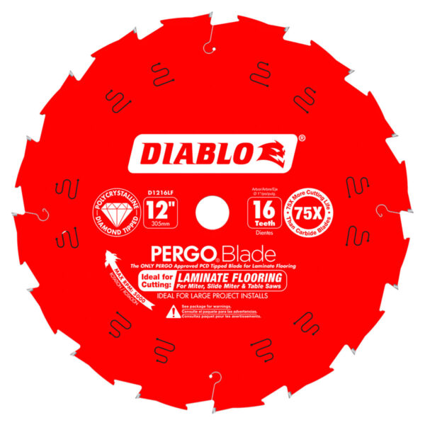 12" LAMINATE DIAMOND CARBIDE PERGO BLADE