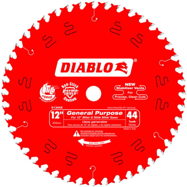 Diablo 12" x 44 Tooth General Purpose Wood Saw Blade