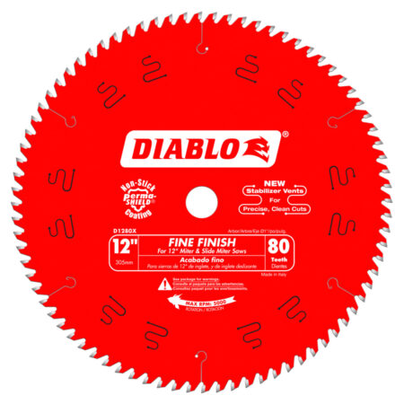 Diablo 12" x 80 Tooth Fine Finish Saw Blade