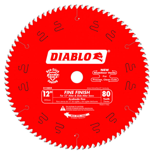 Diablo 12" x 80 Tooth Fine Finish Saw Blade