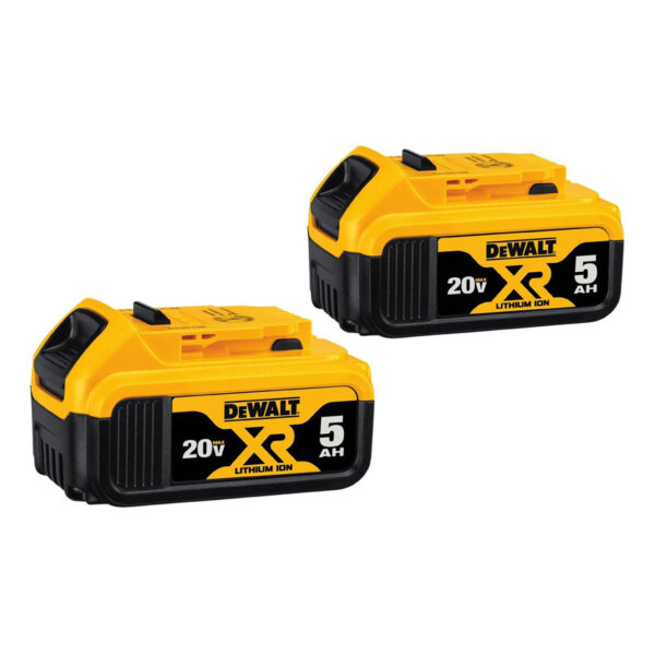DEWALT 20V MAX* XR 20V Battery, 5.0-Ah, 2-Pack