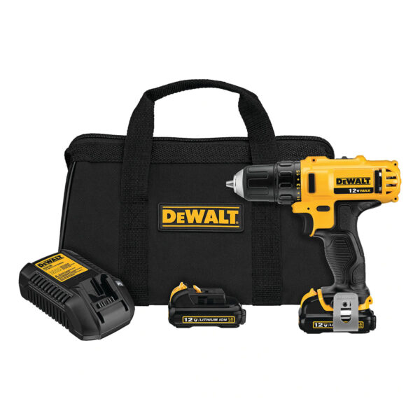 DEWALT 12V Max Cordless Drill / Driver Kit, 3/8-Inch