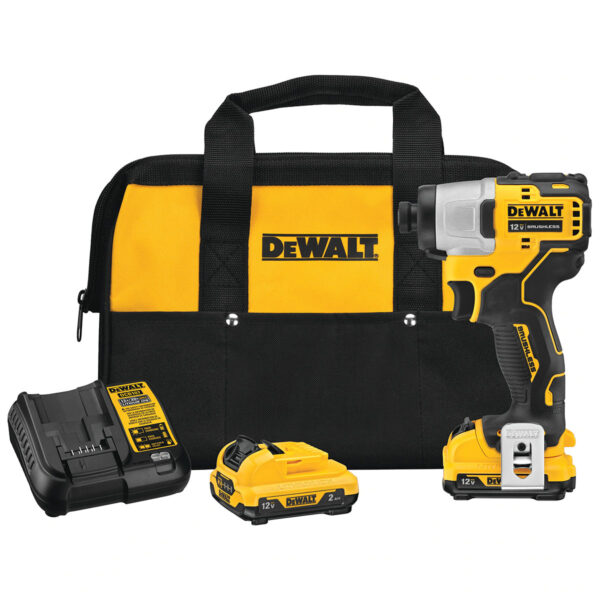 DEWALT XTREME 12V MAX* Brushless 1/4 in. Cordless Impact Driver Kit