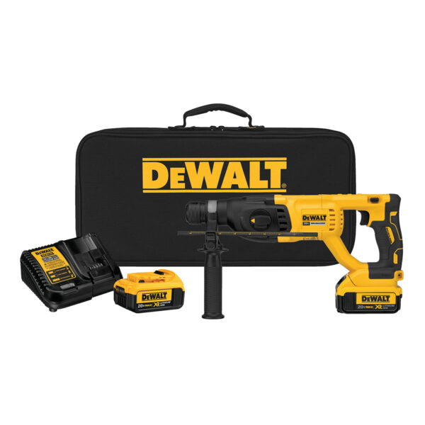 DEWALT 20V MAX* XR Rotary Hammer Drill Kit, D-Handle, 1-Inch