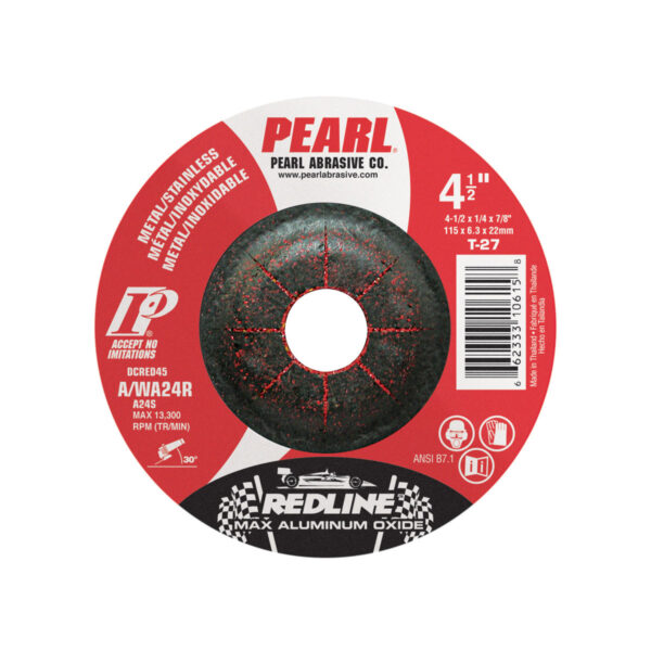 Pearl DCRED90 Redline™ Max A.O.™ DC Grinding Wheel 9 x 1/4 x 7/8 A/WA24R T-27