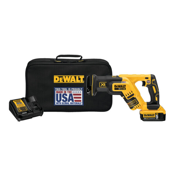 DEWALT 20V MAX* XR Compact Reciprocating Saw, 5.0-Amp Hour, Cordless