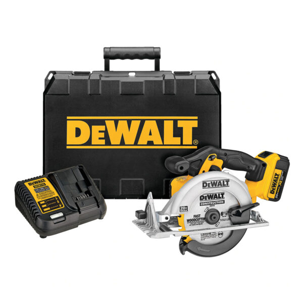 DEWALT 6 1/2" 20V MAX CIRCULAR SAW KIT W/ 1 4AH BAT. AND CASE