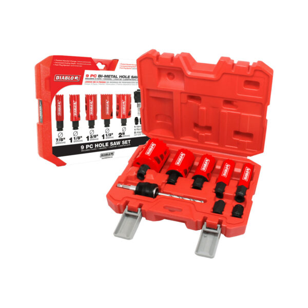 Diablo 9 pc General Purpose Bi-Metal Hole Saw Set
