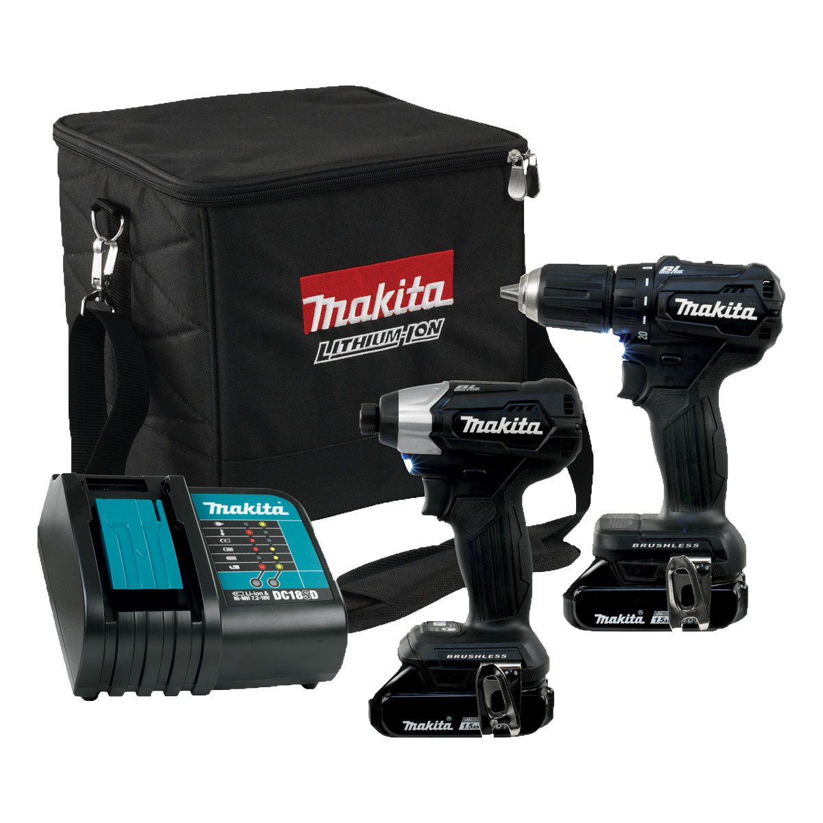 MAKITA 18V LXT 2 PC COMBO KIT W 2 X 1.5AH BATTERIES Fastek Inc