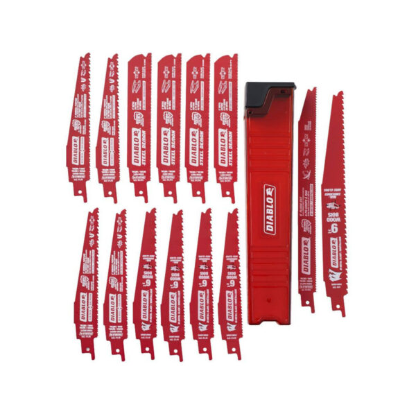 Diablo 14 pc Nail-Embedded Wood and Metal Demolition Recip Set