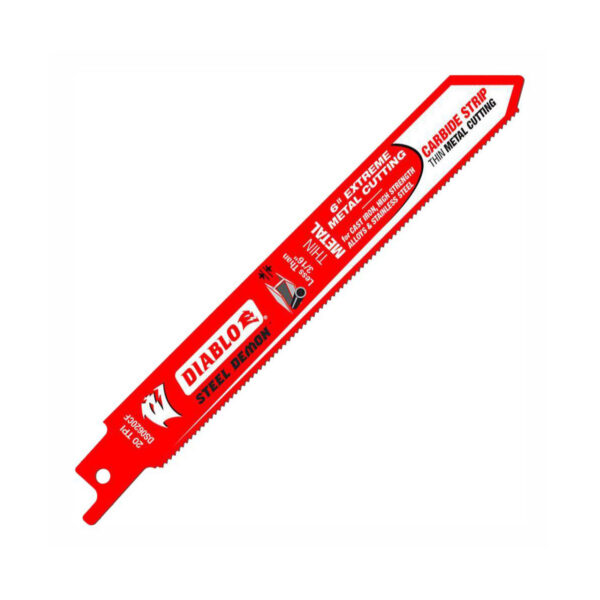 Diablo 6" Steel Demon Carbide Recip Blades for Thin Metal (less than 1/8") Cutting