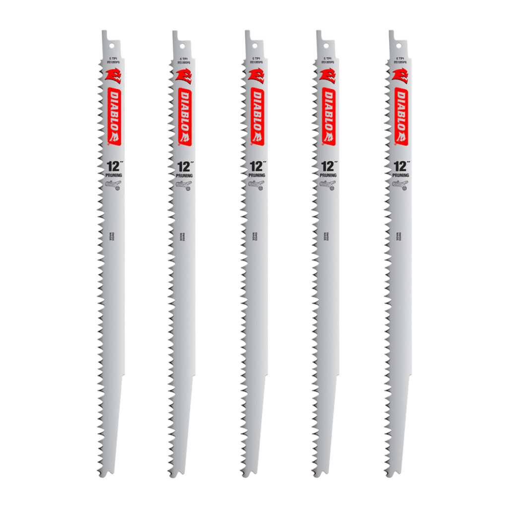 Diablo 12" Fleam Ground Recip Blade for Pruning (5 Pack)