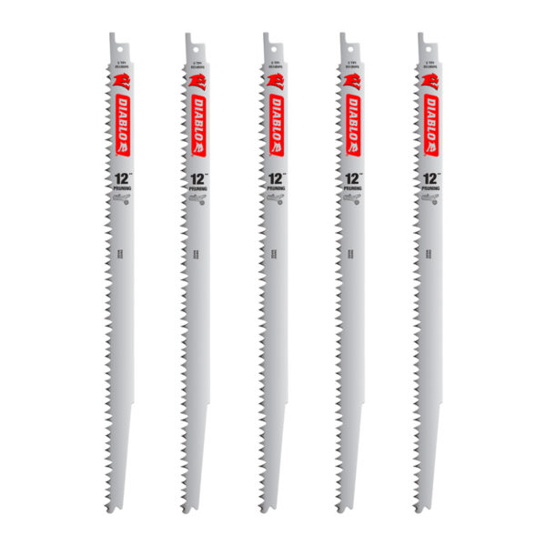 Diablo 12" Fleam Ground Recip Blade for Pruning (5-Pack)