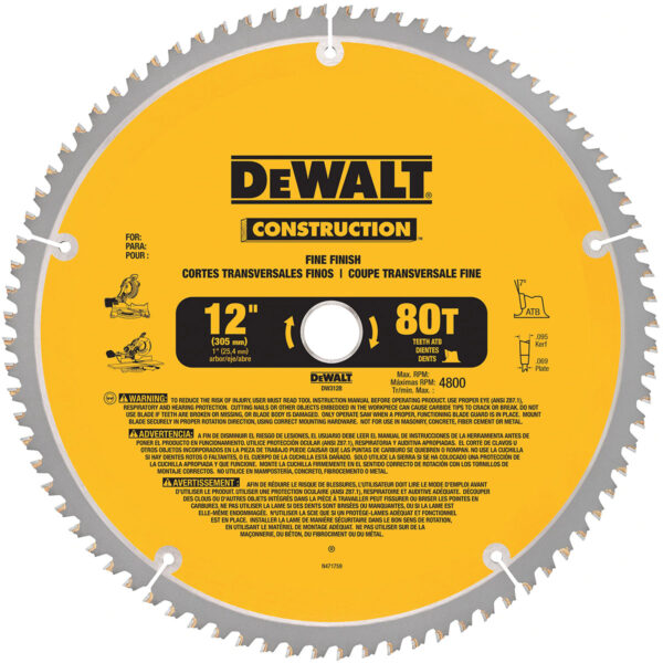 DEWALT 12ˮ 80T Combo Pack With Extra 80T Blade