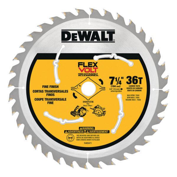 DEWALT Flexvolt 24T Circular Saw Blade, 7-1/4"