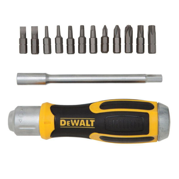 DEWALT 013Pc 1/4Dr Ratcheting Screw Driver Set