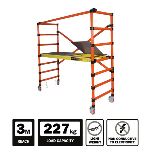FIBERGLASS SPEEDY SCAFFOLDING 77" W X 29" D X 77" H