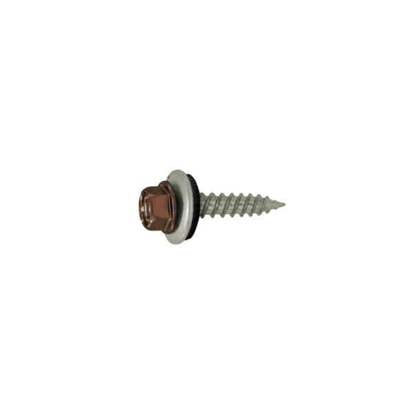 10 X 1 1/2" ROOFING SCREW DARK BROWN W/ WASHER / M
