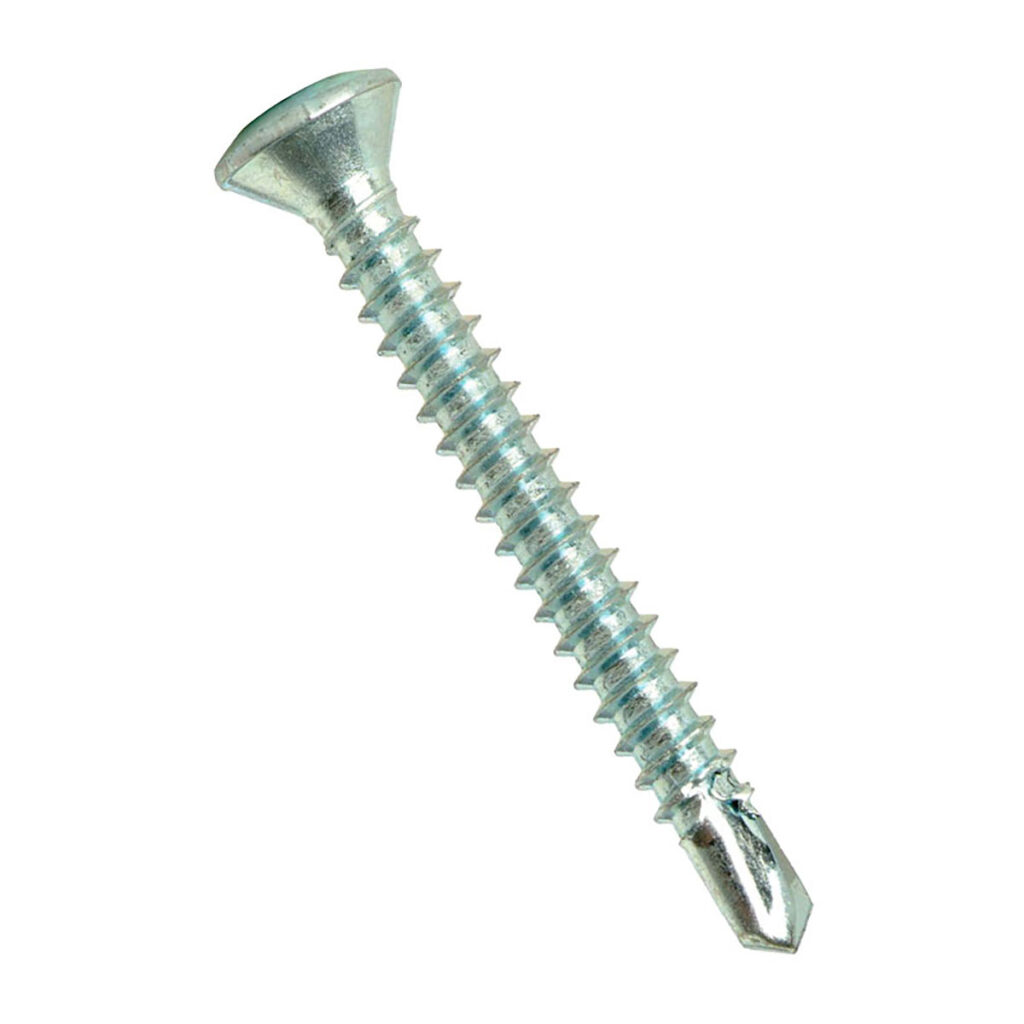 6 X 1-1/4" Oval Socket TEK Screw Zinc (Qty: 1000)