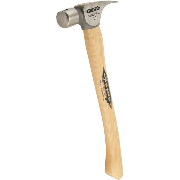 STILETTO 10OZ SMOOTH FACE CURVED WOOD HANDLE HAMMER