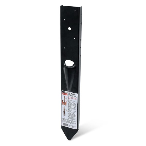 E-Z Mender 12-Gauge Black Powder-Coated Mender Plate for 4x4 Wood Post