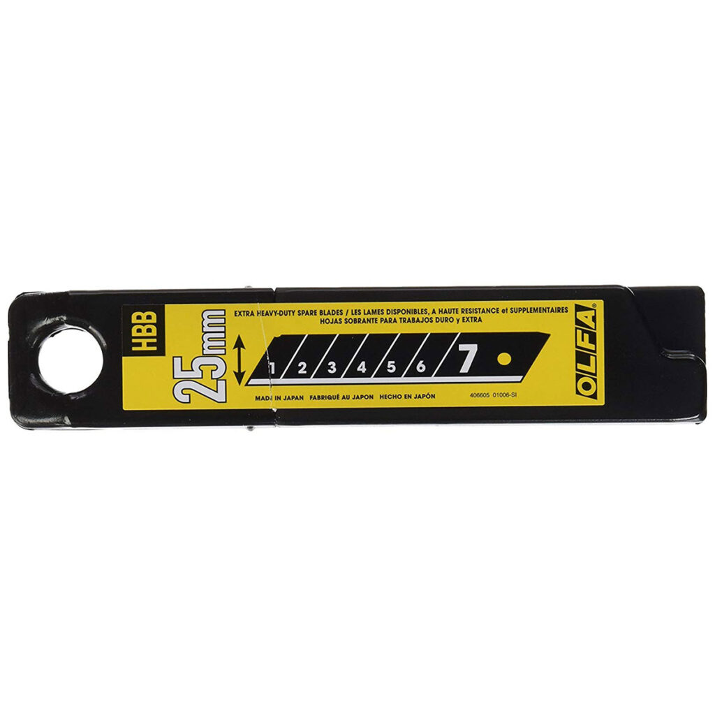 OLFA 25mm HBB-20B Black Snap Blades (20 Pack)