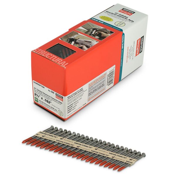 Strong-Drive 33° SCN SMOOTH-SHANK CONNECTOR Nail — 1-1/2 in. x .148 in. HDG (500-Qty)