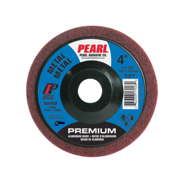 Pearl NW45MF Premium Surface Prep Wheel 4-1/2 x 7/8 AO Maroon, Fine Grit