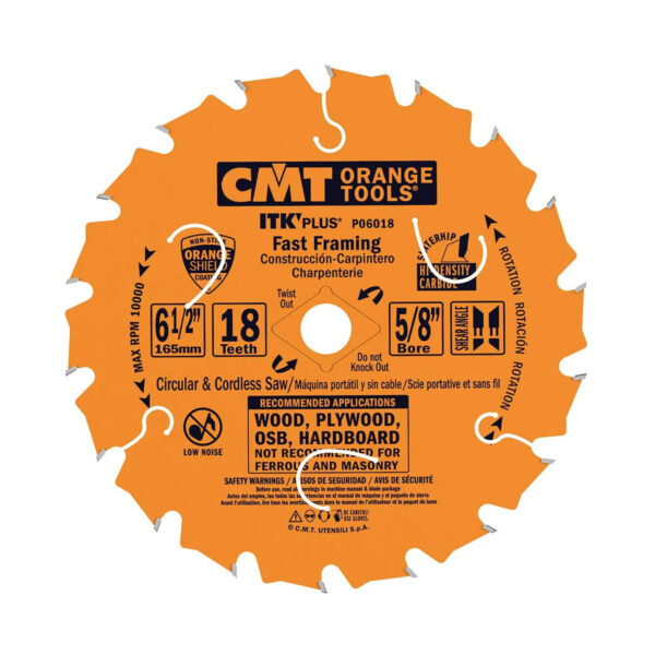 CMT ITK Plus 6 1/2 X 18 Tooth Circular Saw Blade