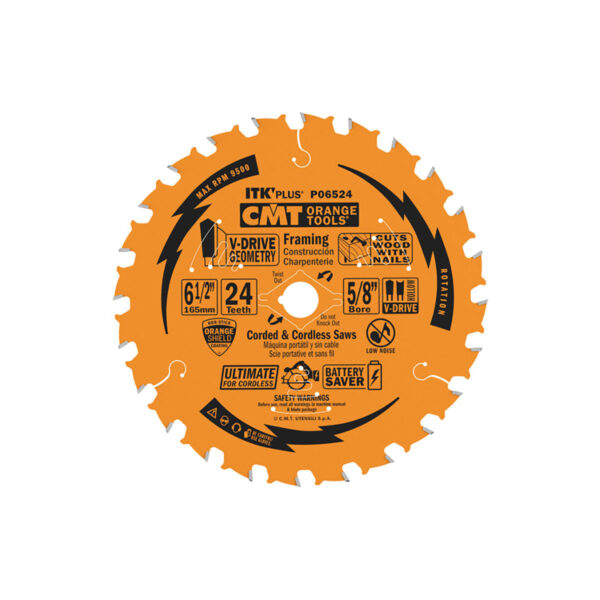 CMT ITK Plus 6 1/2" X 24 Tooth Blade