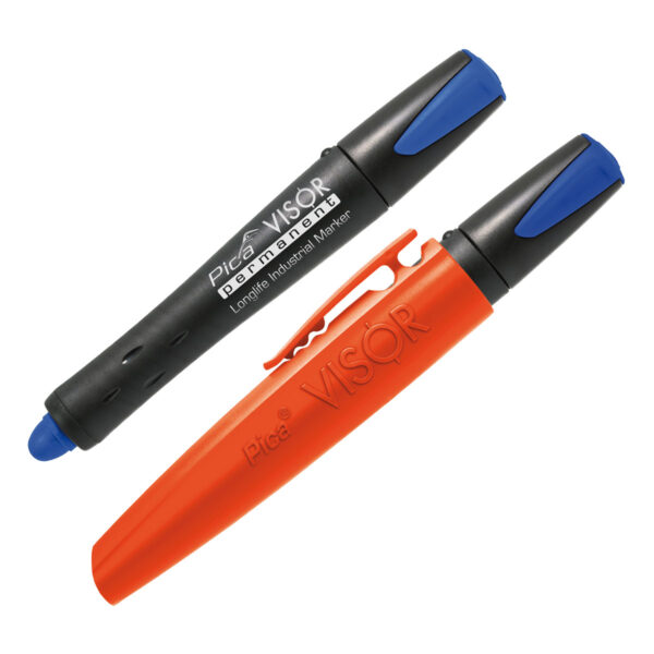 VISOR Permanent Marker, Blue - Blister Version