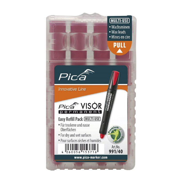 VISOR Permanent Refill-set, Red - Blister Version