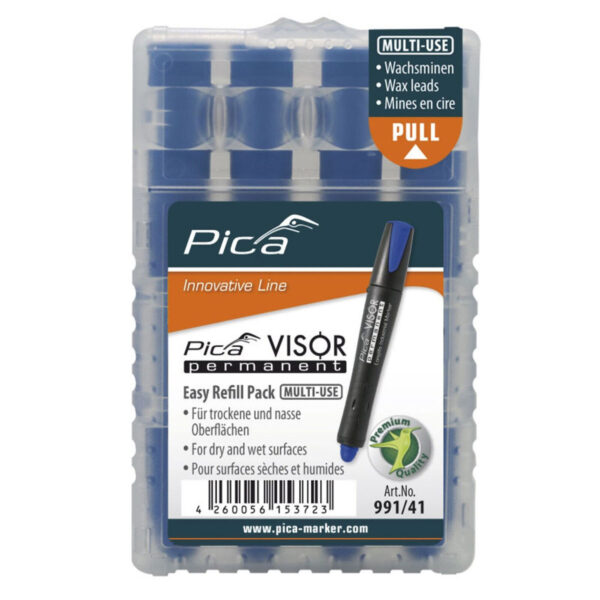 VISOR Permanent Refill-set, Blue - Blister Version