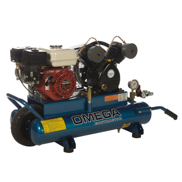 OMEGA GAS COMPRESSOR 5.5HP WHEELBARROW 8 GAL