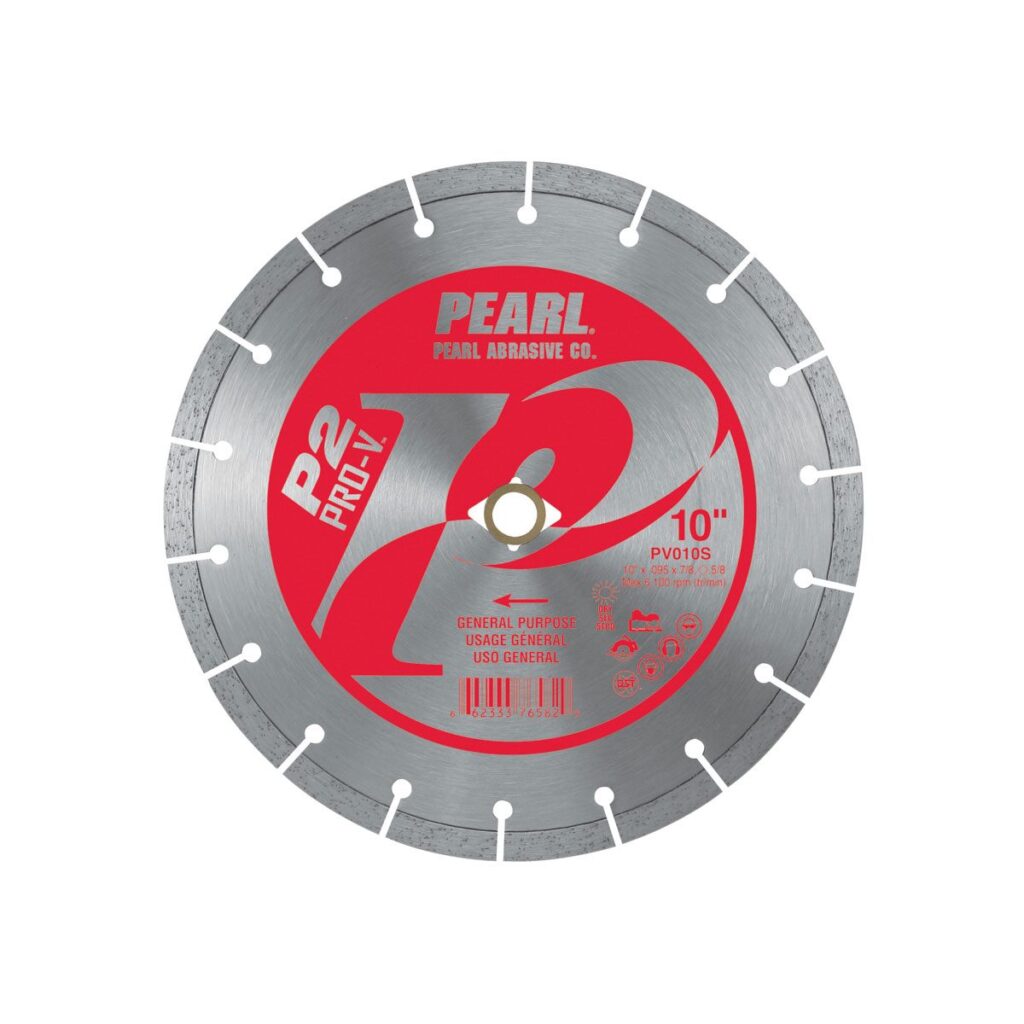 Pearl PV010S P2 Pro-V Segmented Blades for Concrete and Masonry 10 x .095 x 5/8, DIA,7/8