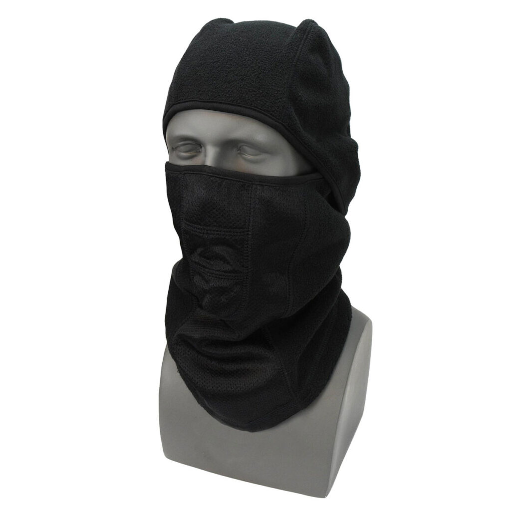 Black Fleece Hinged Balaclava