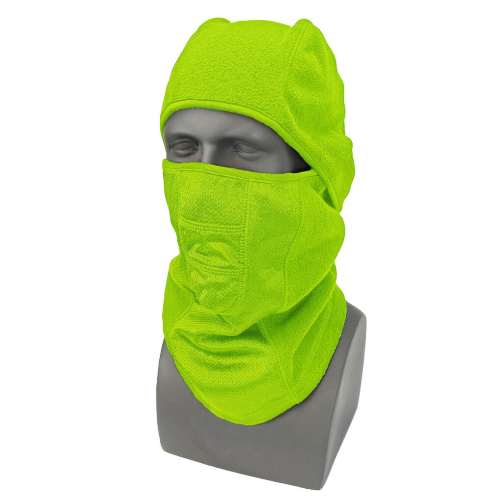 HI-VIS Green Fleece Hinged Balaclava