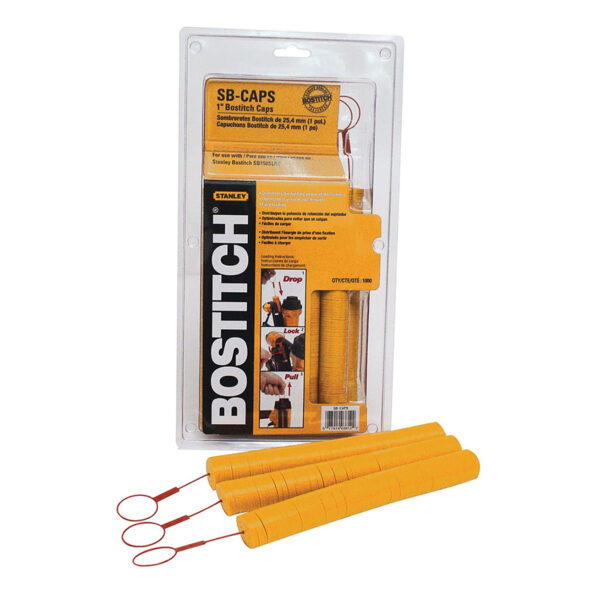 BOSTITCH CAPS 1" PLASTIC 1M/BOX