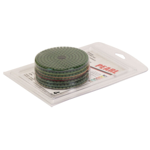 Pearl SPS47KIT Wet Polishing Pad 4" 7 Pad Kit