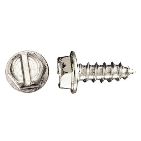 STEEL TAPPING SCREWS IND.HEX SLOT WASHER HEAD TYPE A ZINC 6