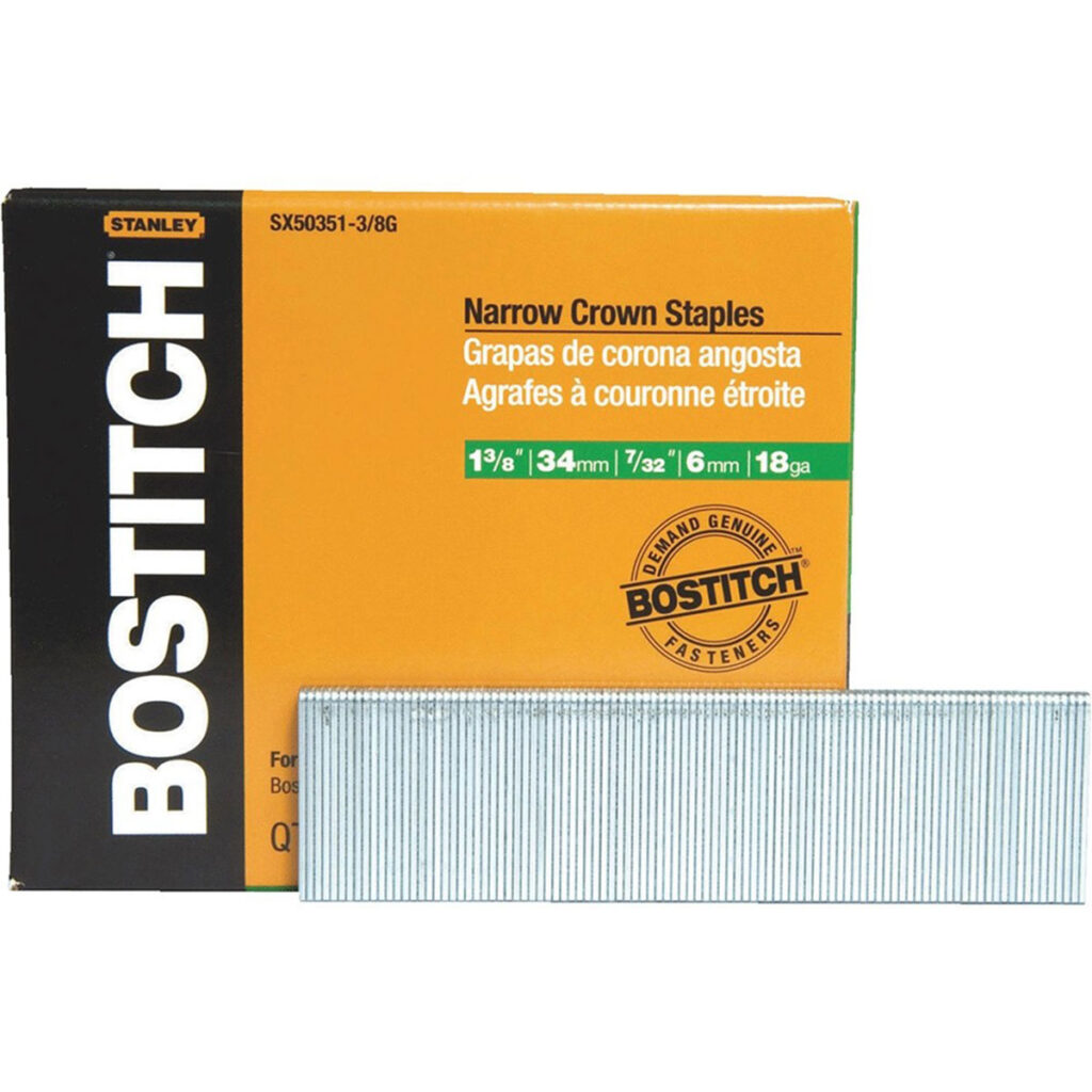 Bostitch Crown Staples, 1-3/8" X 7/32" 18GA (Qty: 3000)