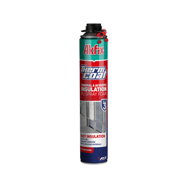 AKFIX PU HEAT/SOUND INSULATION GUN FOAM 32OZ (930GR)