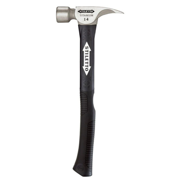 STILETTO 14OZ TITANIUM MILLED FACE CURVED FIBERGLASS HANDLE HAMMER