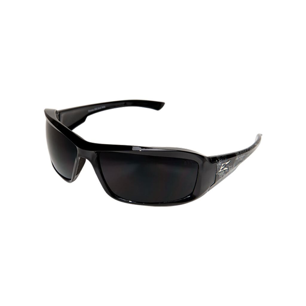 Edge Brazeau Skull Black & Grey Skull Frame Polarized Smoke Lens Safety Glasses